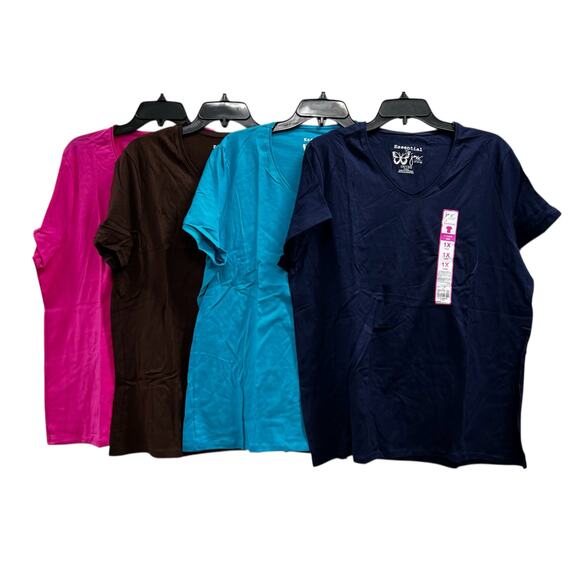 JMS bundle of four basic essentials staple dress tees NWT plus sz 1X 16W - Picture 1 of 13